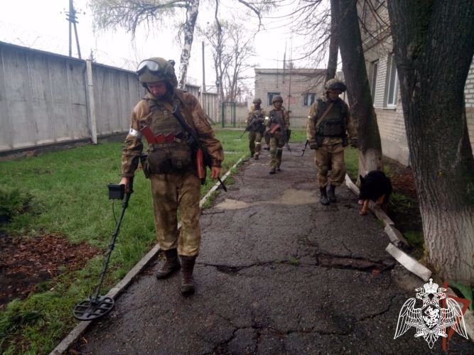 Los militares de las unidades especiales de Rosguardia destruyeron las municiones no explotadas en la provincia de Khárkov