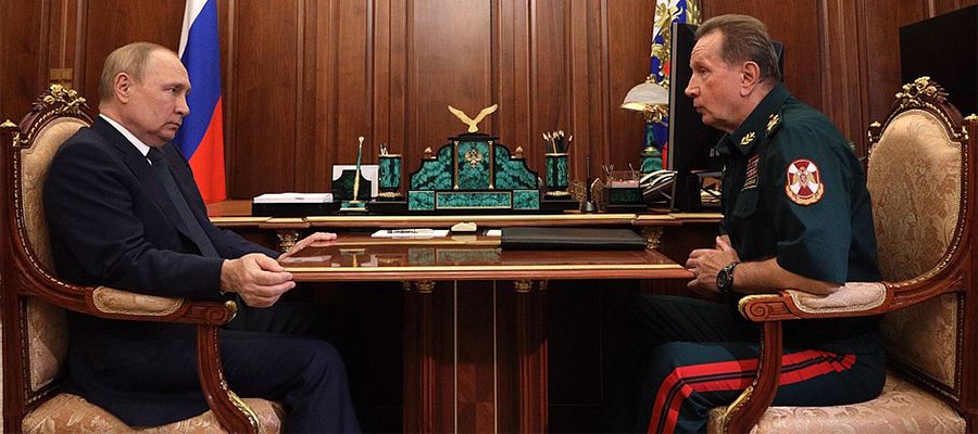 General del ejército Víktor Zólotov dió parte al Presidente de la Federación de Rusia sobre las actividades de las unidades de las tropas de la Guardia Nacional en el marco del cumplimiento de las misiones en el curso de la operación militar especial en Donbás