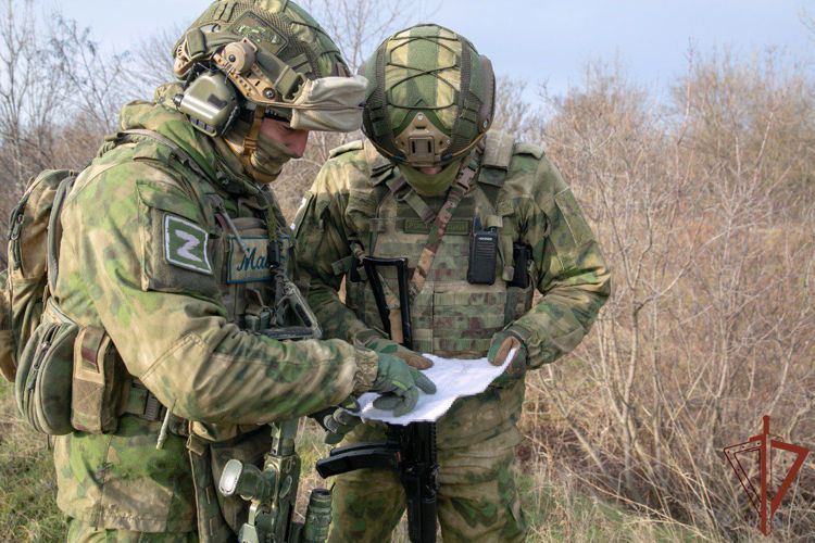 Rosguardia derrotó los puntos de apoyo enemigos y los cobertizos con el material bélico en las provincias de Khersón y Zaporózhie