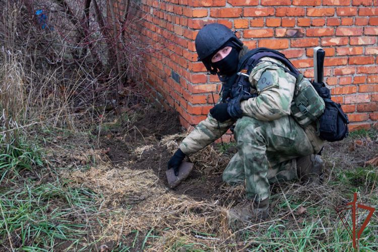 Los militares de Rosguardia descubrieron en la provincia de Zaporózhie un escondite con los objetos explosivos